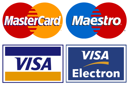 Можете да платите с банкови карти Visa, Maestro, Mastercard